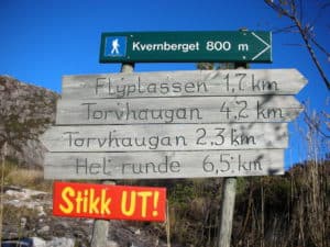 kvernberget stikkut skilt