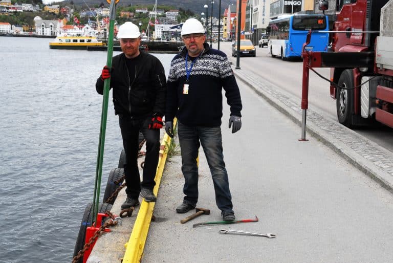 Sikrer havneområdet med nye redningsleidere