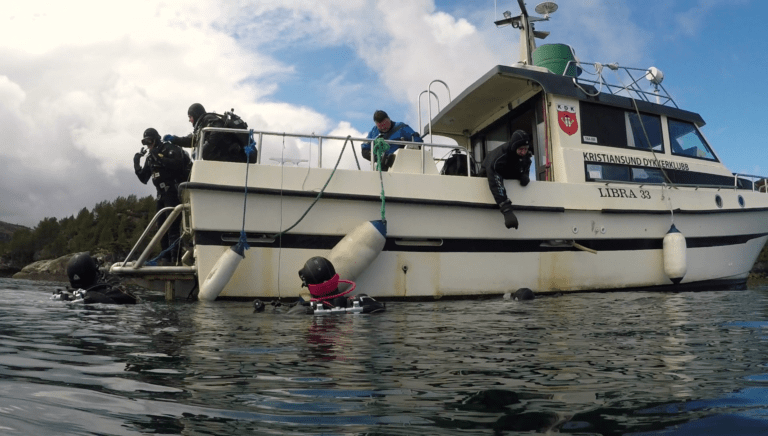 Amatøropptak fra dykking ved Kolvika og Torp